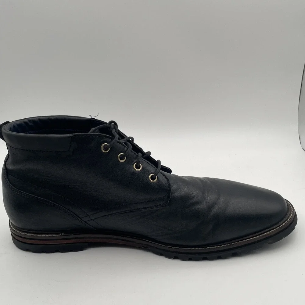 COLE HAAN Nathan Black Leather‎ Chukka Boots C30633 Men's Size 12 M